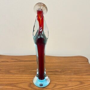 Murano Red and Blue Glass Art Sculpture